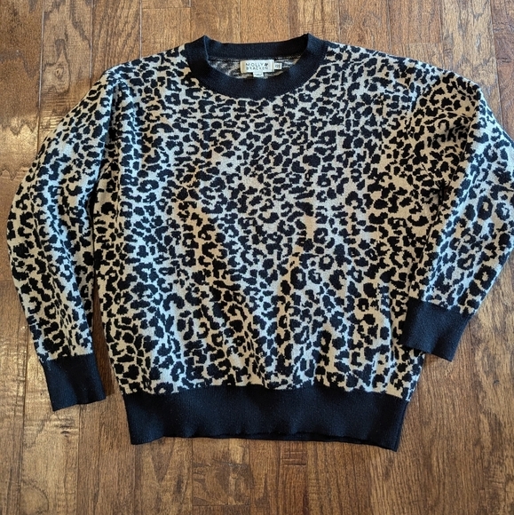Molly Braken leopard print crew neck sweater size XS/S - Picture 9 of 15